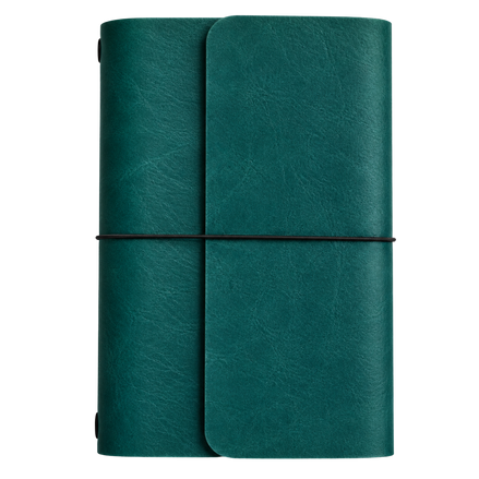 The Story - Refillable A5 Leather Notebook, Trifold | Dark Green
