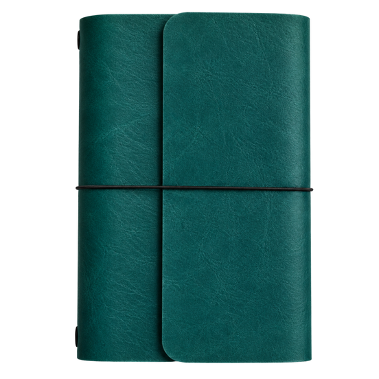 The Story - Refillable A5 Leather Notebook, Trifold | Dark Green