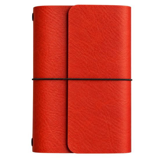 The Story - Refillable A5 Leather Notebook, Trifold | Red